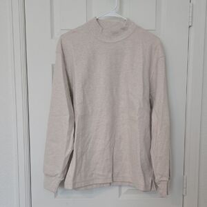 Uniqlo Men's Light Beige Turtleneck Sweater